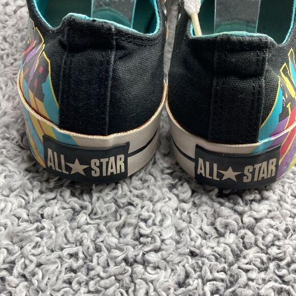 CONVERSE Chuck Taylor All Star M6/W8 Black White Rainbow Low Sneakers - Picture 10 of 12